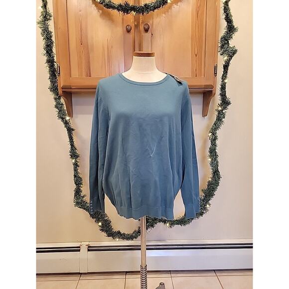 Architect Woman Green Light Sweater New Crew Neck Button Wrist 3XL (1) - Picture 1 of 10